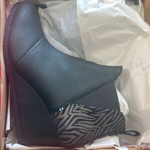Black Wedge Ankle Boots